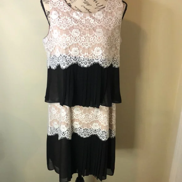 blue dress for baby girl Black Lace and Tan Dress Rockwell Tharp – Denims & Diamonds Boutique main image 0
